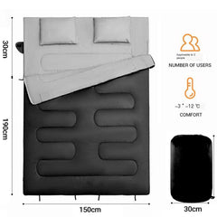 Couples Outdoor Camping Sleeping Bag, Waterproof & Washable